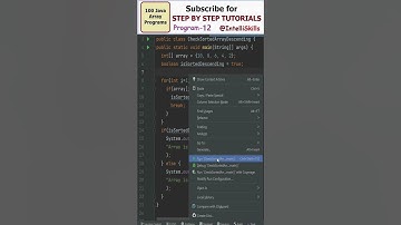 Descending order array Java #shorts #java #trending #programming