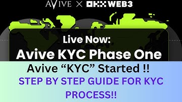 Avive KYC Phase One Live now!!/COMPLETE YOUR KYC AS SOON AS / STEP BY STEP GUIDE FOR PHASE ONE KYC!