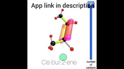 Cis But-2-ene 3D structure | 3D app for molecules | Chemistry Complex Structures | Ball and stick