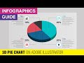 Modern 3D Pie Infographic | Adobe Illustrator | Pie Chart | InfographicsGuide