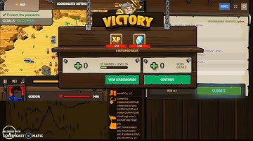 codecombat: savren desert - coordinated defense solution