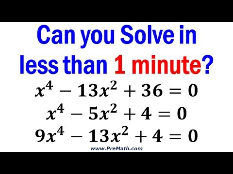 Video: Hur Man Löser Fjärde Graders Ekvationer