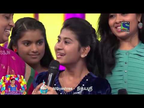 nithyashree-birthday-celebrate-on-sony-television-gave-shock-surprised-12-07-2015