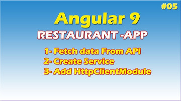 Angular 9 projects|Restaurants Application in angular| Fetch data from api|Create service in Angular