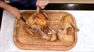 Dry-brined turkey recipe: http://lat.ms/11wjq8z los angeles times food
editor russ parsons demonstrates how to carve a thanksgiving turkey.