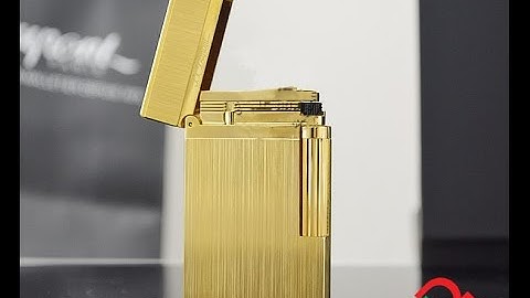 Bật lửa S.T.Dupont D24V hai màu bạc và vàng xước | Deva.vn | Giá 750.000 Đ