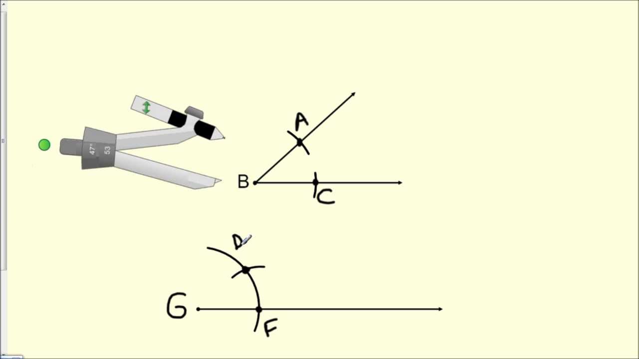 how to copy an angle - geometry constructions