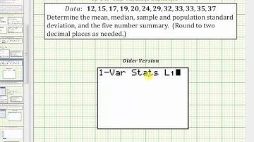 TI84 One Variable Statistics - Mean and Median