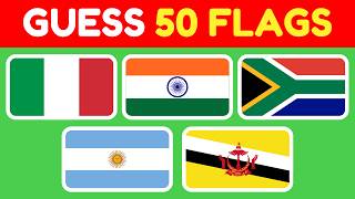 Guess The Flag Quiz: 50 Flags, 5 Categories 🌍(Can You Get 50/50?)