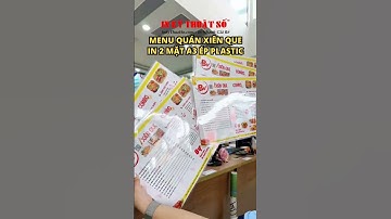 In menu quán xiên que, menu khổ A3 in 2 mặt ép plastic - In Kỹ Thuật Số Since 2006