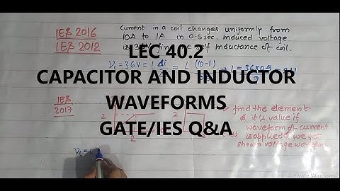 Network Theory 40.2 | Capacitor and Inductor Waveform | problems | GATE 2022 | IES 2022 |