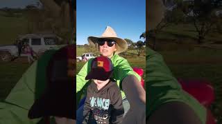 Farm life with my cute kids on the quad bike + yes, he does have a helmet... Just not today!