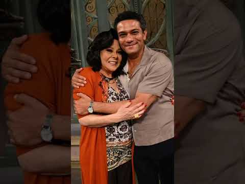 آسر ياسين ووالدته في ضيافة صاحبة السعادة إسعاد يونس