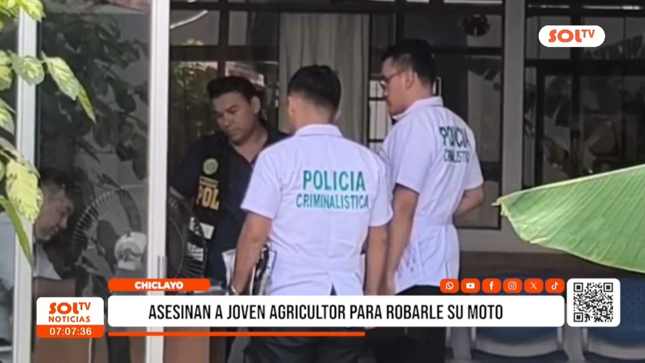 Chiclayo: asesinan a joven agricultor para robarle su moto