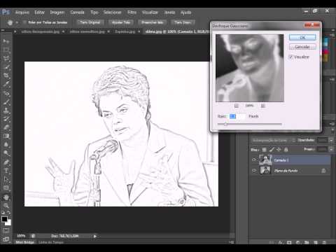 Curso de Photoshop CS6 - Aula 22 - Foto em Desenho