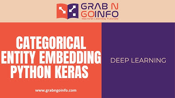 Categorical Entity Embedding Using Python Tensorflow Keras | Deep Learning