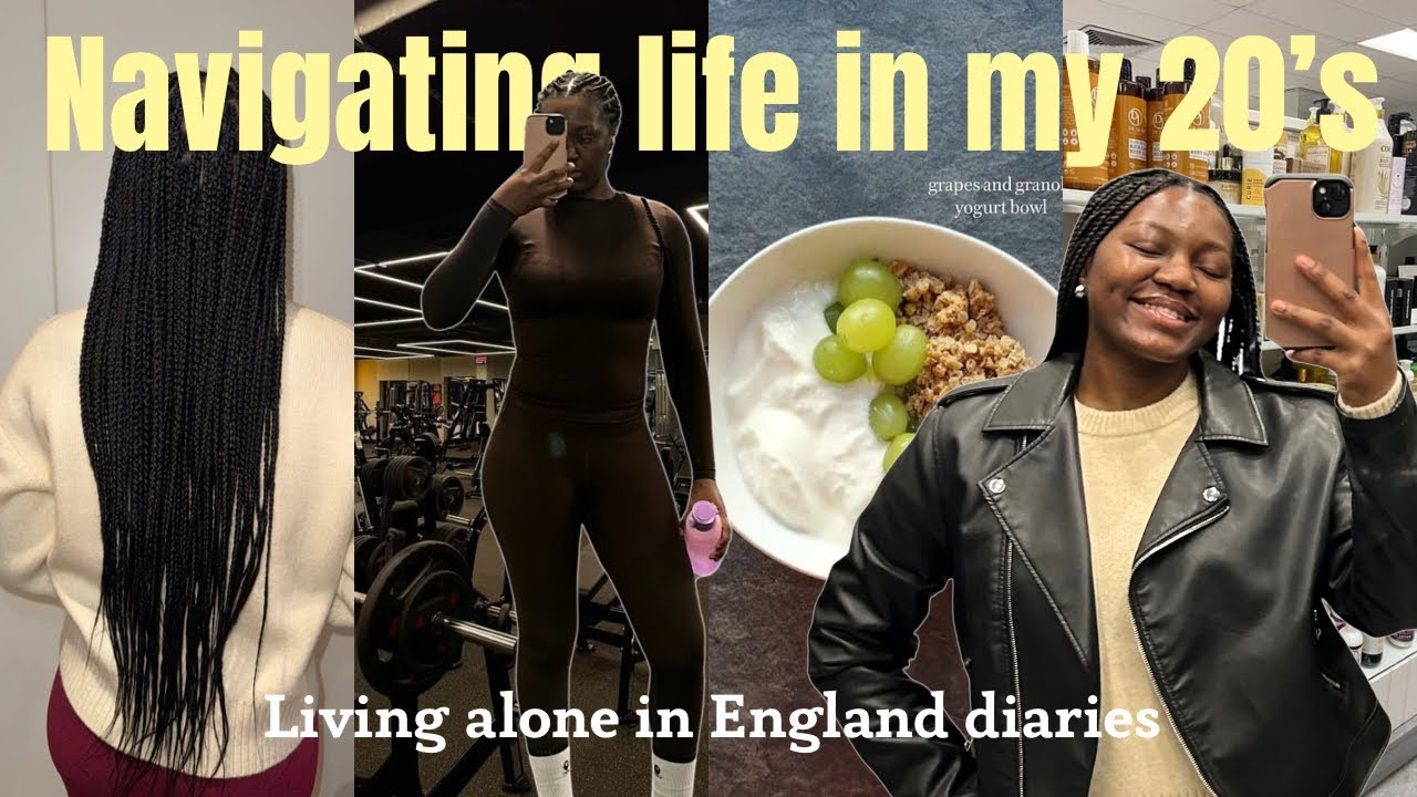 Living Alone Diaries 🇬🇧| Starting the Gym + braiding my hair +shopping.#dayinmylife #skincare #vlog 