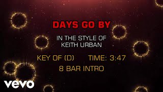 Video thumbnail of "Keith Urban - Days Go By (Karaoke)"