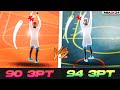 90 3pt vs 94 3pt green windowthis will shock you nba 2k24  truth about 3pt attributes