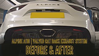 ALPINE A110 | VALVED CAT BACK EXHAUST SYSTEM | BEFORE AND AFTER + DYNO