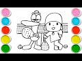 Pocoyo And Pato Cartoon Drawing, Painting & coloring For Kids and Toddlers_ Child Art