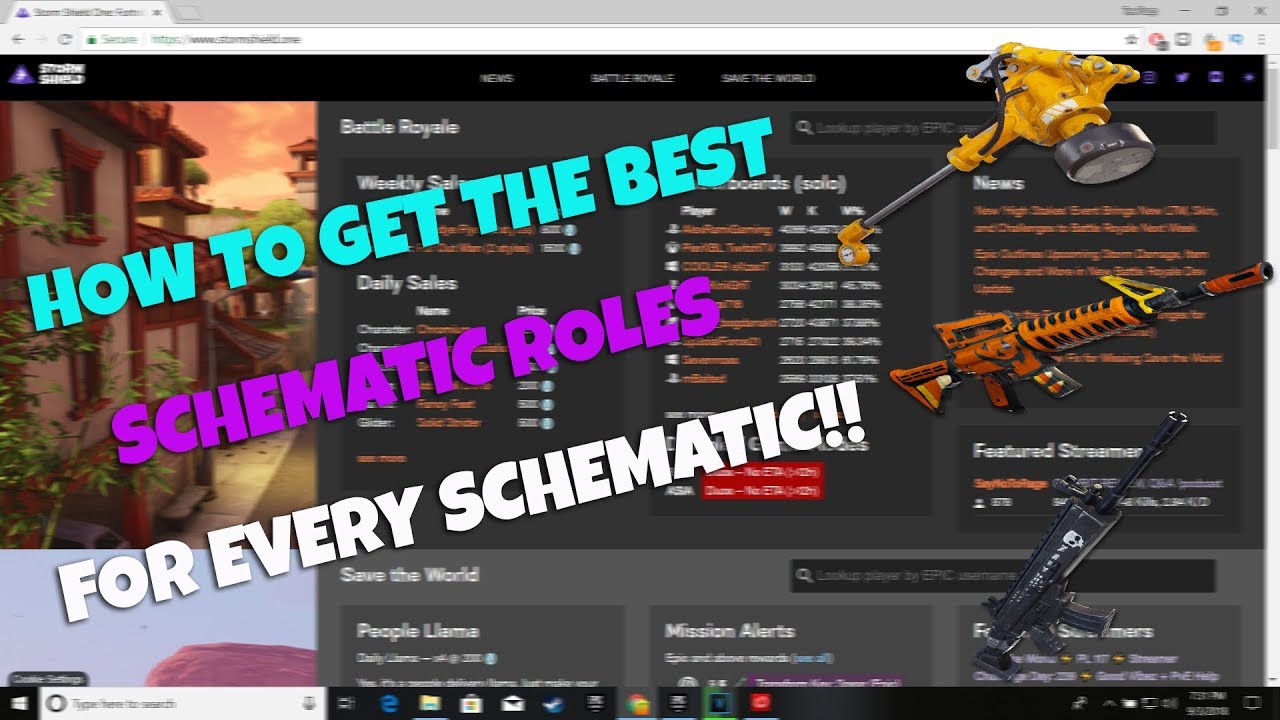 HOW TO FIND THE BEST ROLES FOR YOUR SCHEMATICS | FORTNITE SAVE THE
