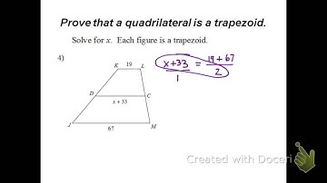 Geometry: Unit 3: Trapezoids - Median Lengths