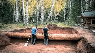 Two Men Build HUGE CABIN Underground | Start to Finish by @Life in the Siberian forest