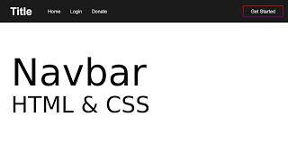 Navbar Using CSS Flexbox