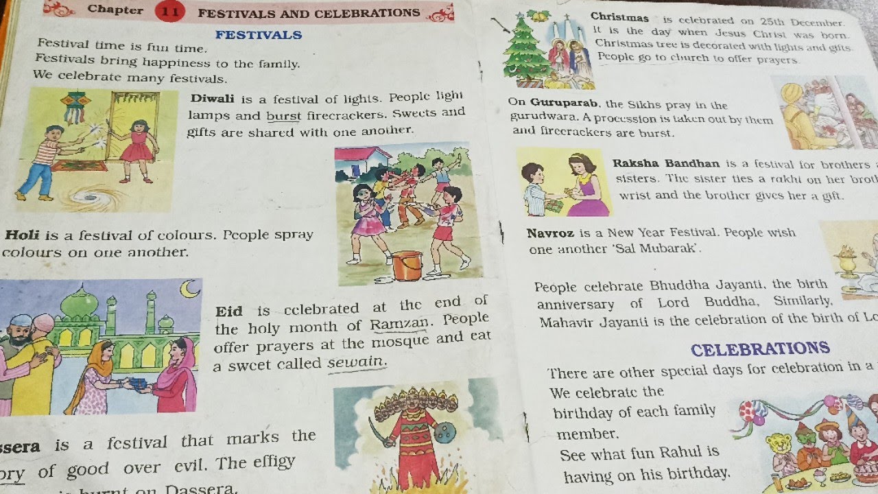 1st standard EVS chapter number 11 celebration of festival 🎎