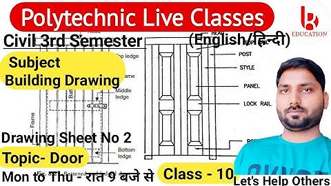 Building Drawing | Drawing Sheet No 2 | Class 10 | Civil 3rd Semester by Brijesh Sir