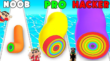 NOOB VS PRO VS HACKER IN LAYERS RUNNER WITH SHINCHAN & CHOP