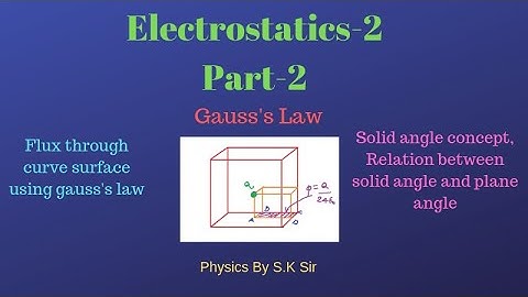 Electrostatics 2 II part-2 II IIT JEE and NEET II Physics by S.K Sir(IIT GUWAHATI)