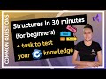 C structures for beginners explained in 30 minutes  test your programming knowledge