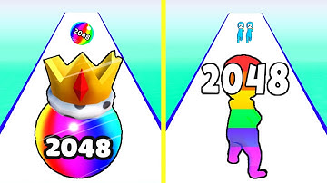 Ball Run 2048 vs Merge Grabber Game All Levels MIN MAX Gameplay ixbcqql