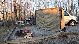 Ironman Awning Room Tent Set Up  Our First Van Camping Trip