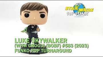 Luke Skywalker (with Grogu) (BOBF) #583 (2023) - Star Wars Funko Pop Turnaround