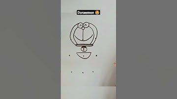 Easy Doraemon Cartoon Drawing With Dots #doraemon #drawing #shortsfeed #shorts