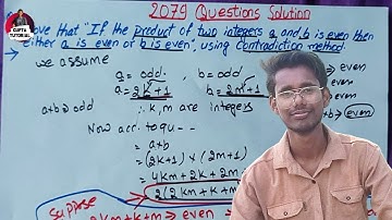 Proof by Contradiction 2079 Question Solution #discretestructures #fullexplanation