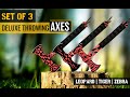 NedFoss Throwing Axes, Deluxe Double Bit Hatchet Throwing Axe Set - Animal Series