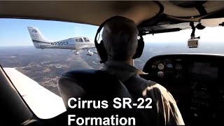 Cirrus SR-22 Formation Training over Cobb County, Georgia