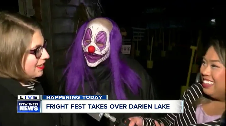 Fright Fest performer scares Thuy Lan Nguyen durin...