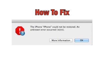 The iPhone Could Not Be Restored. An Unknown Error Occurred(4014) Fix iTunes