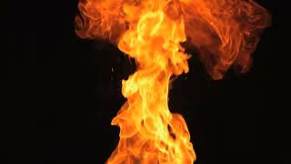 Slow Motion Fire Blaze From the Bottom Stock Video Footage