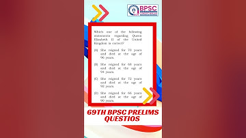 69th BPSC PRELIMS QUESTIONS #BPSC #shorts #69thbpsc
