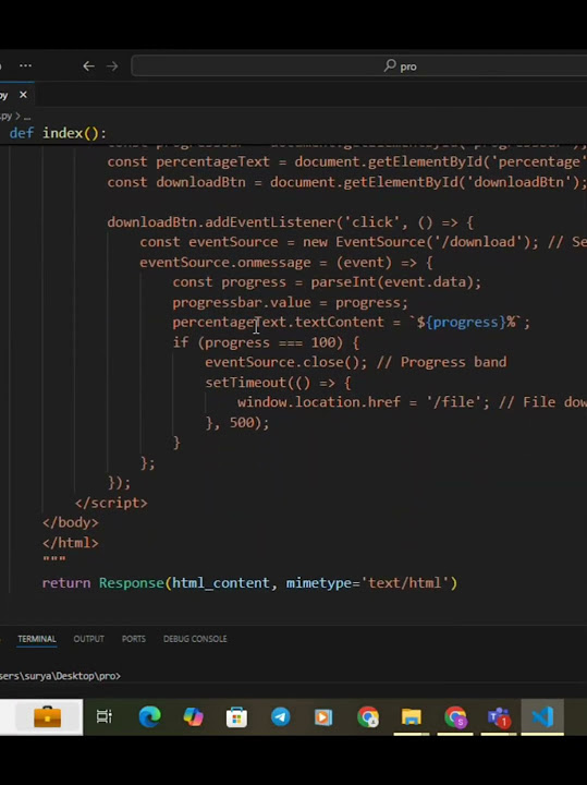 real download process using html | css | python | javascript | tech ...