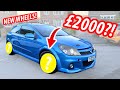 I fitted 2000 wheels to a vauxhall astra vxr wheel upgrade