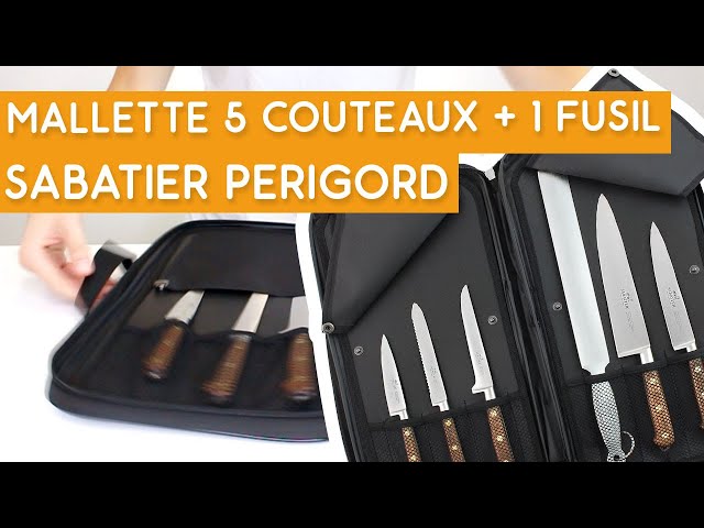 Mallette rangement couteaux noire vide 5 emplacements - Sabatier