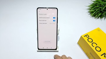 How to set camera watermark in poco m7 pro | poco m6 plus camera watermark kaise hataye