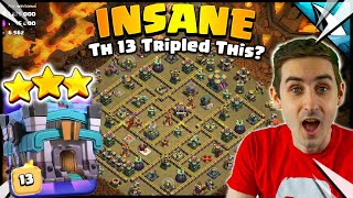 LOW Town Hall 13 Tripled MAX Town Hall 14? ....INSANE.....